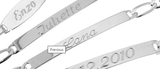 Gravures sur gourmettes